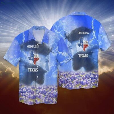 Jesus God Bless Texas Hawaiian Shirt