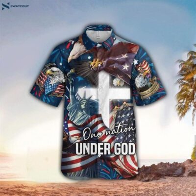 Jesus One Nation Under God Cross Hawaiian Shirt