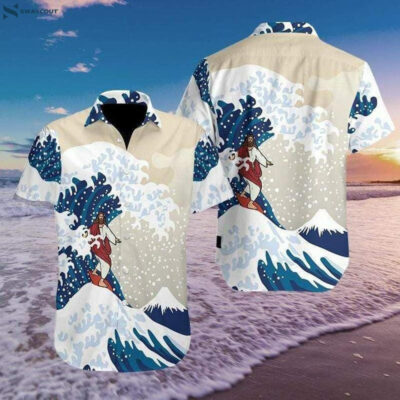 Jesus Surfing Hawaiian Shirt