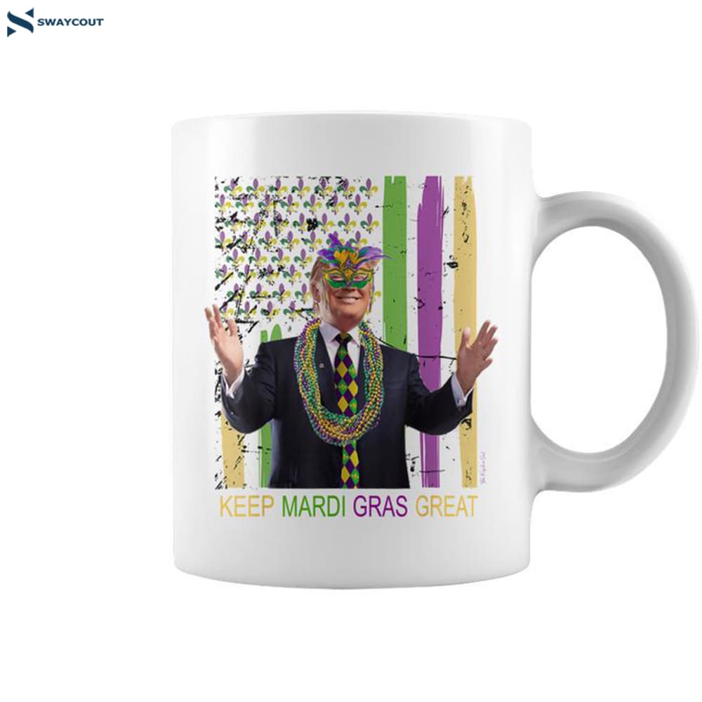 Keep Mardi Gras Great Trump Mardi Gras 2020 Flag Coffee Mug