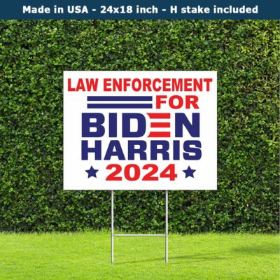 Law Enforcement For Biden Harris 2024 Yard Sign