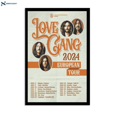 Love Gang Europen Tour 2024 Poster