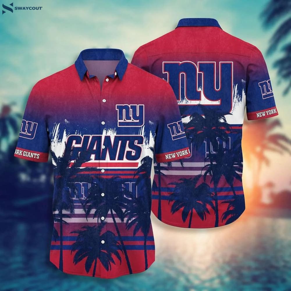 Nfl Summer Ny Giants Tropical Pattern Graphic For Sports Enthusiast Hawaiian Shirt