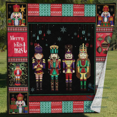 Nutcracker Christmas Quilt Blanket