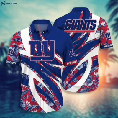 Ny Giants Tropical Pattern New Trend Summer Hawaiian Shirt