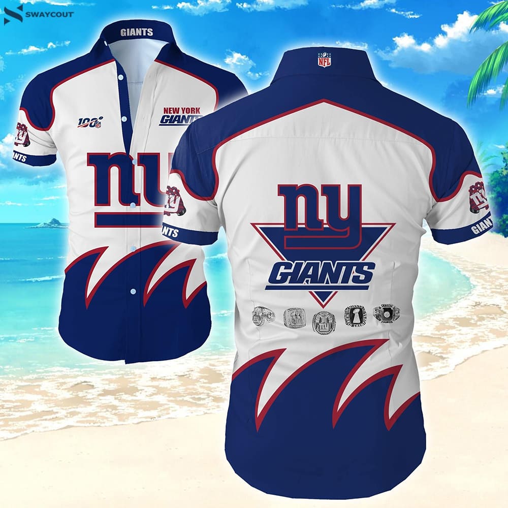 Ny Giants Tropical Shirt Mens Flor Summer Hawaiian Shirt