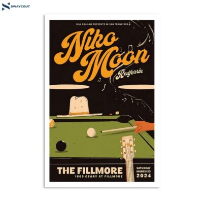 Niko Moon March 23 2024 Concert The Fillmore San Francisco Ca Poster