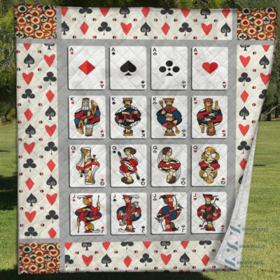 Poker Cards Quilt Blanket