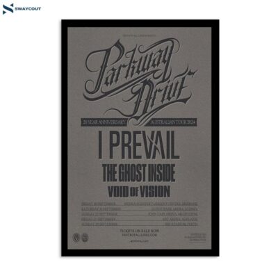 Parkway Drive Australian Tour 2024 Poster