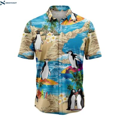 Penguin Summer Vacation Aloha Hawaiian Shirt