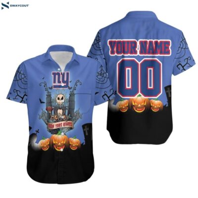 Personalized Jack Skellington Ny Giants Hawaiian Shirt