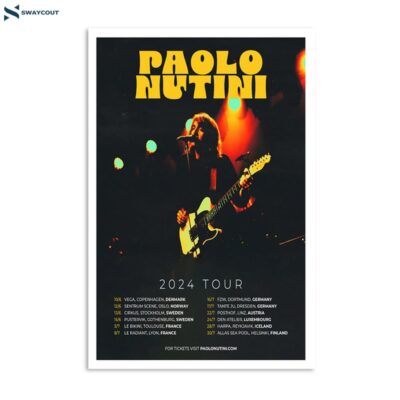 Poster Paolo Nutini European Tour 2024 Poster