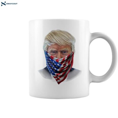 President Donald Trump In Flag Of Usa Bandana Coffee Mug