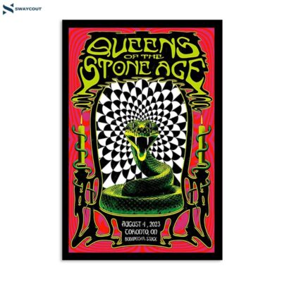 Queens Of The Stone Age August 4 2023 Budweiser Stage Toronto On Poster