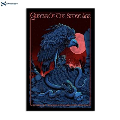 Queens Of The Stone Age December 10 2023 The Pavilion At Toyota Music Factory Irving Tx Poster