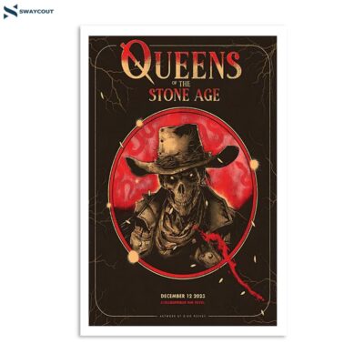 Queens Of The Stone Age December 12 2023 Revel Entertainment Center Albuquerque Nm Poster