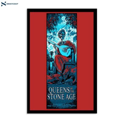 Queens Of The Stone Age February 10 2024 Red Hill Auditorium Perth Australia Poster