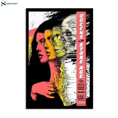 Queens Of The Stone Age February 13 2024 The Drive Adelaide Australia Poster