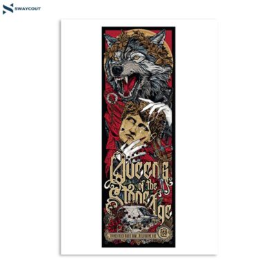 Queens Of The Stone Age Feb 19 2024 Sidney Myer Music Bowl Melbourne Victoria Australia Poster