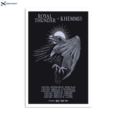 Royal Thunder & Khemmis July Events 2024 Poster