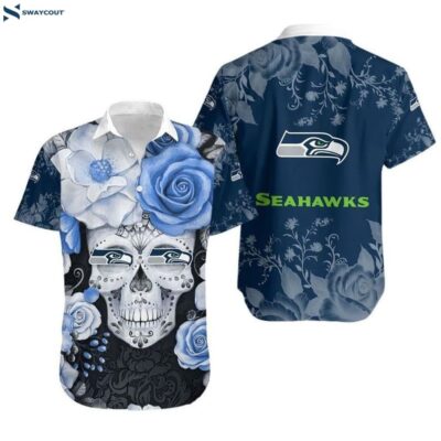 Seahawks Skull Gift For Fan Hawaiian Shirt