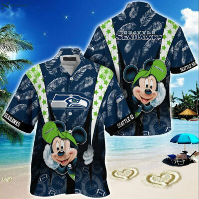 Seattle Seahawks Mickey Mouse Hawaiian Shirt Nfl Hawaiian Shirt