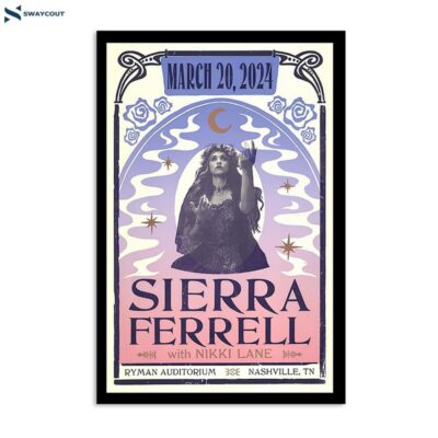 Sierra Ferrell March 20 2024 Ryman Auditorium Nashville Tn Poster