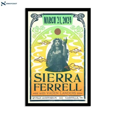 Sierra Ferrell Nashville Ryman Auditorium 21 Mar 2024 Poster