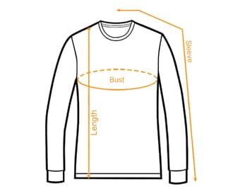 Sweatshirt Size Chart
