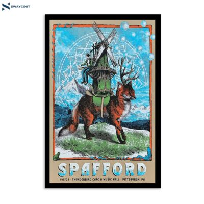 Spafford January 18 2024 Thunderbird Cafe & Music Hall Pittsburgh Pa Poster