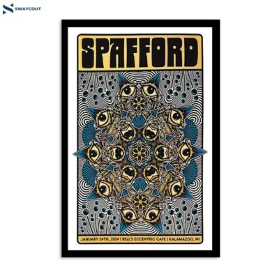 Spafford January 24 2024 Bell_s Eccentric Cafe Kalamazoo Mi Poster