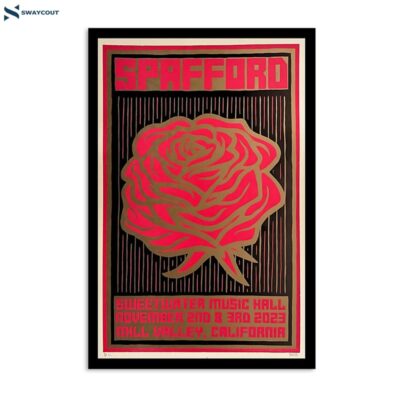 Spafford November 2 & 3 2023 Sweetwater Music Hall Mill Valley Ca Poster