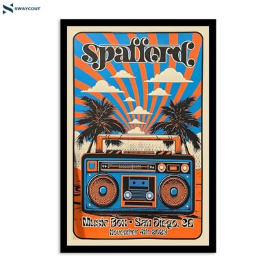 Spafford November 4 2023 Music Box San Diego Ca Poster