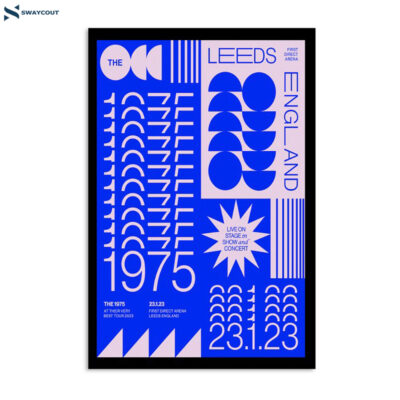 The 1975 First Direct Arena Leeds England Jan 23 2023 Poster