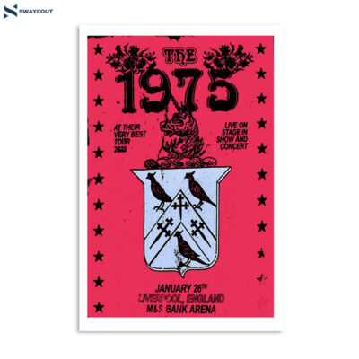 The 1975 M&s Bank Arena Liverpoolm England Jan 26th 2023 Limited Poster