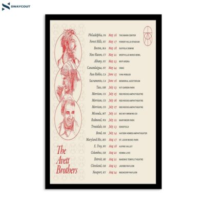 The Avett Brothers 2024 Spring&summer Tour Poster