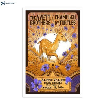 The Avett Brothers August 18 2024 Alpine Valley Music Theatre East Troy Wi Poster