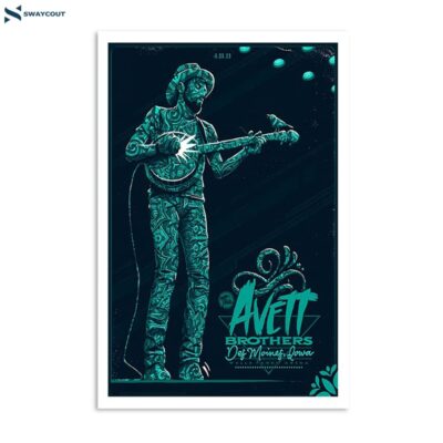 The Avett Brothers August 25 2023 Wells Fargo Arena Des Moines Ia Poster