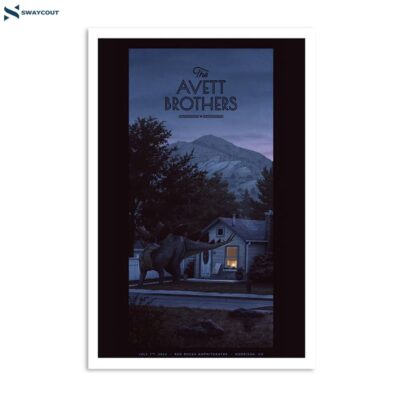 The Avett Brothers July 7 2023 Red Rocks Amphitheatre Morrison Co Poster