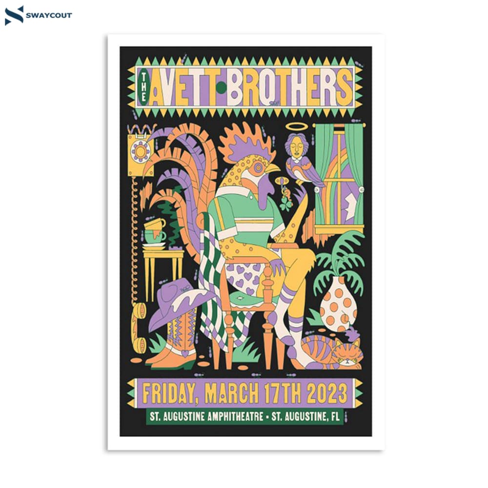 The Avett Brothers March 17 2023 St. Augustine Amphitheatre St. Augustine Fl Poster