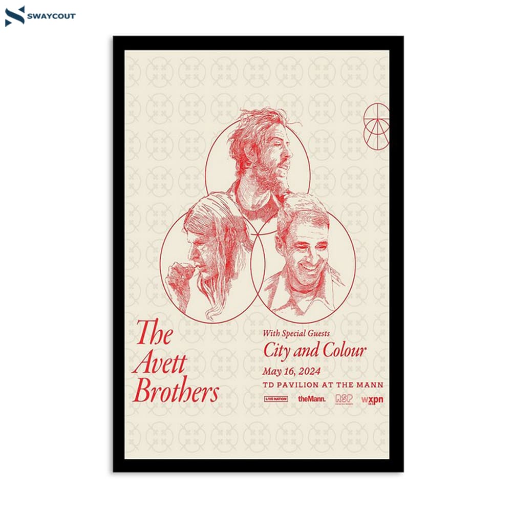 The Avett Brothers May 16 2024 Td Pavilion At The Mann Philadelphia Pa Poster