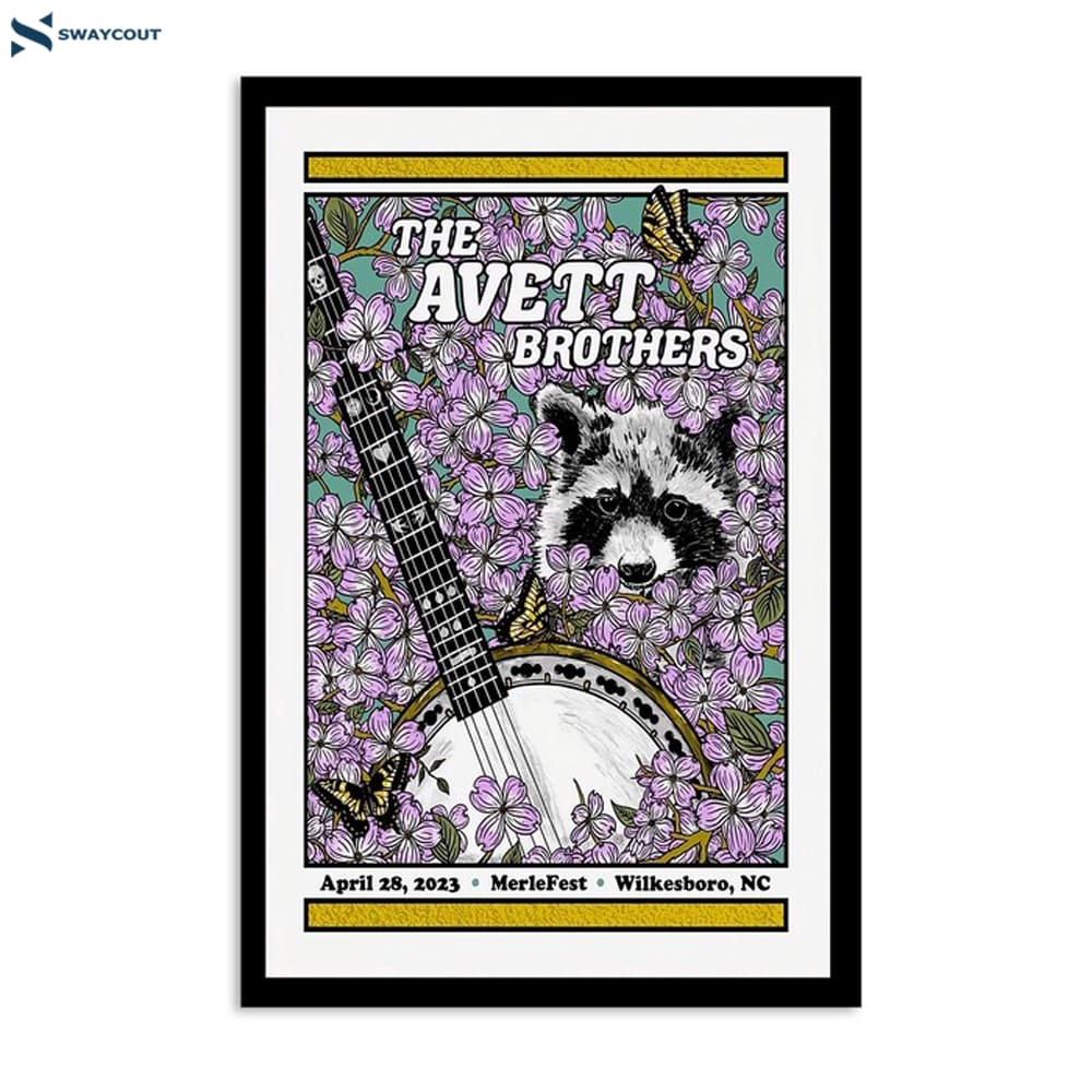 The Avett Brothers Merlefest 2023 Wilkesboro Nc Poster