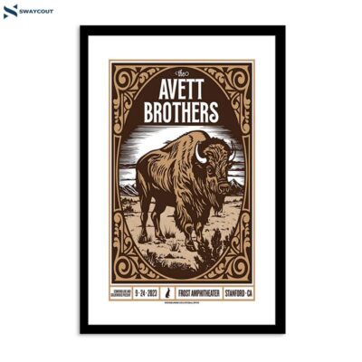 The Avett Brothers Sep 24 2023 Frost Amphitheater Stanford Ca Poster Poster