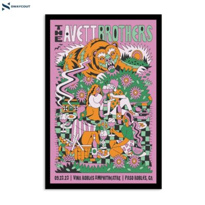 The Avett Brothers September 23 2023 Vina Robles Amphitheatre Paso Robles Ca Poster