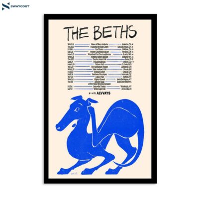 The Beths 2024 August & September Shows Poster