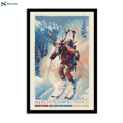 The String Cheese Incident August 2 2023 Snow King Mountain Jackson Wy Poster