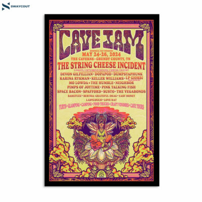 The String Cheese Incident Cavejam Memorial Day Weekend May 24-26 2024 Grundy County Tn Poster