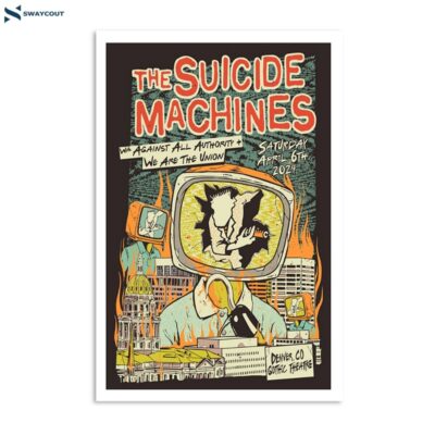 The Suicide Machines April 6th 2024 Denver Co Poster