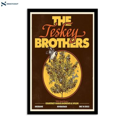 The Teskey Brothers December 16 2023 Riverstage Brisbane Australia Poster