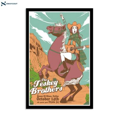 The Teskey Brothers House Of Blues Dallas Tx October 14 2023 Poster